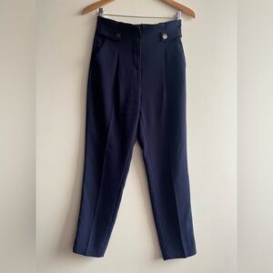 RW&CO Blue High-Waisted Pants Women’s Office Core, Old Money, Quiet Luxury Sz 0